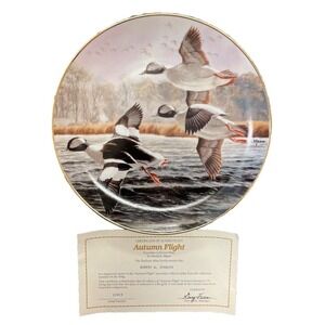 Autumn Flight On The Wing Danbury Mint David Maass‎ Collector Plate